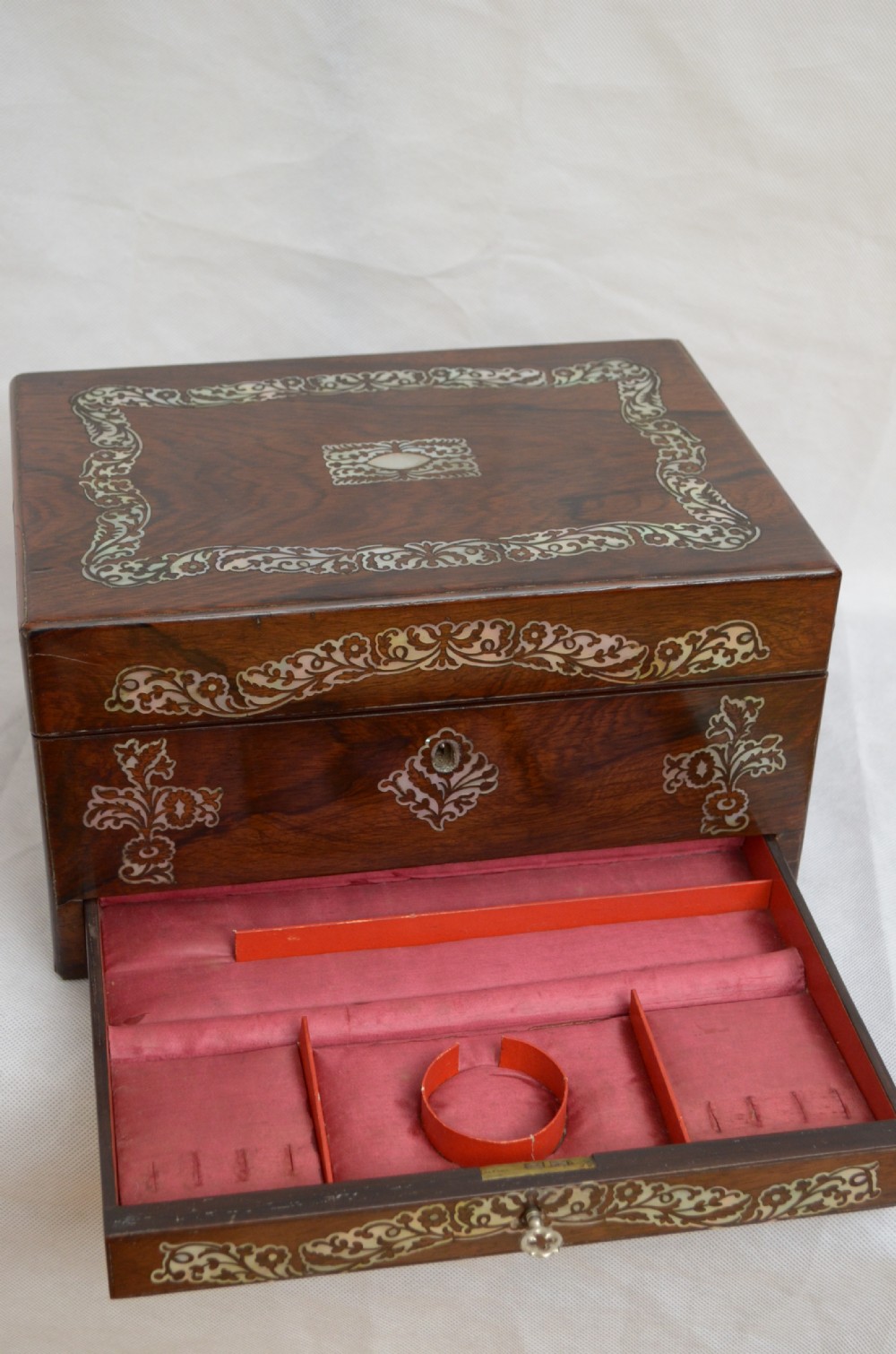 Superb Early Victorian Jewellery Box Vanity Box View VIII
