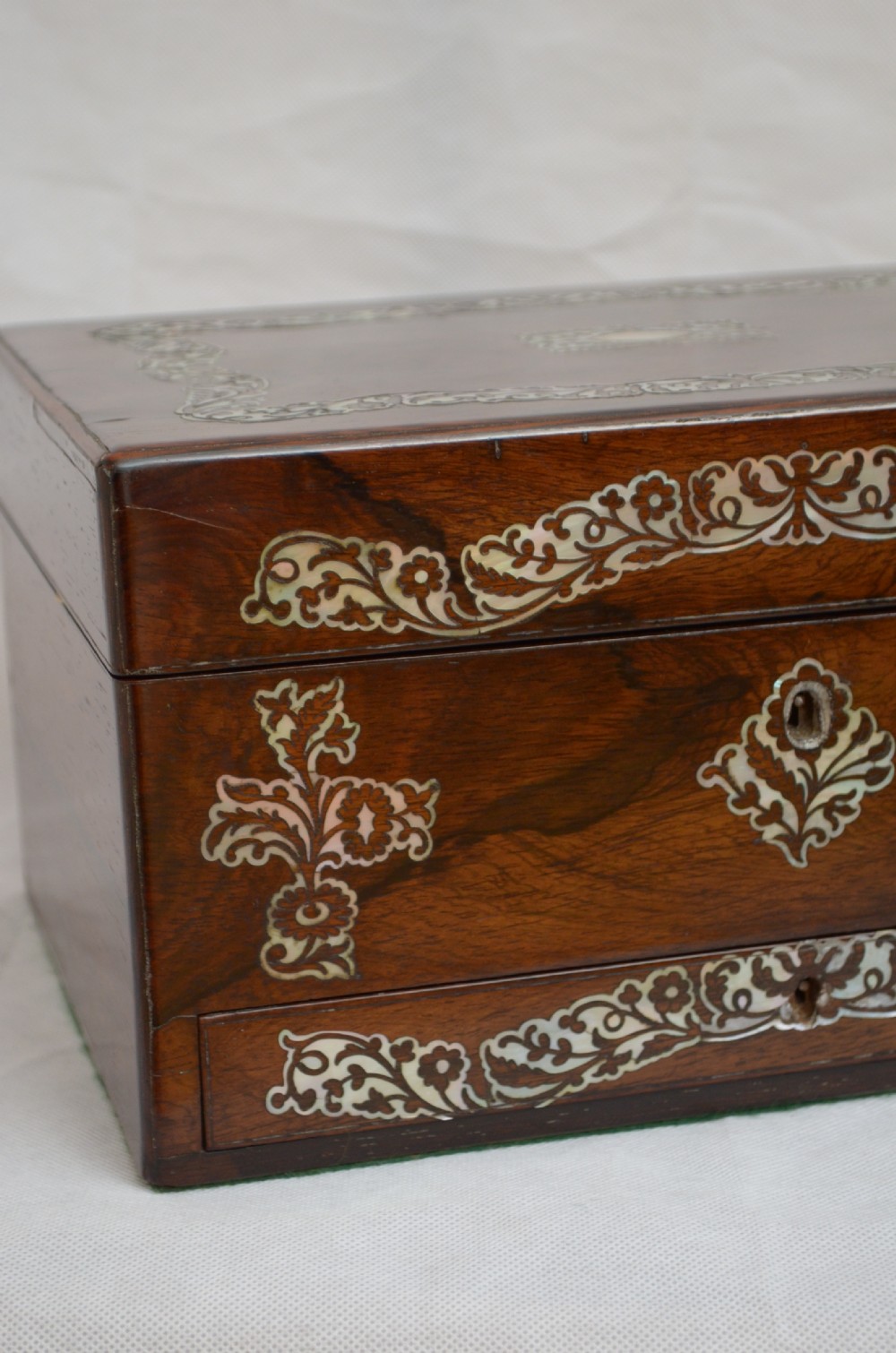 Superb Early Victorian Jewellery Box Vanity Box View IX