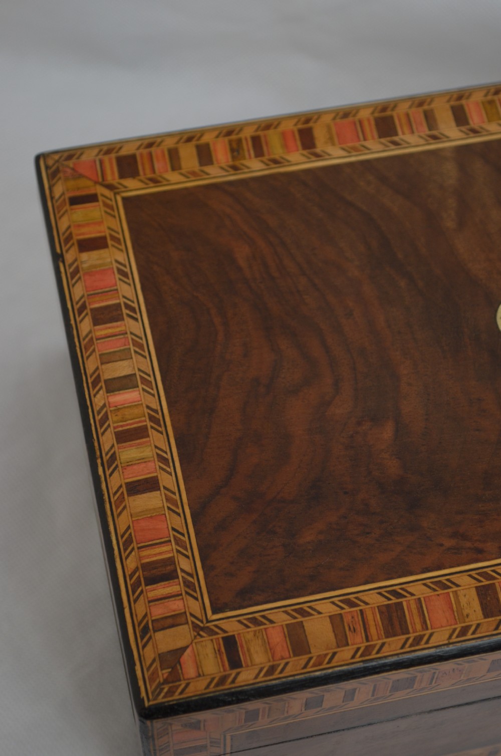 Victorian Walnut and Inlaid Box with Tray View III