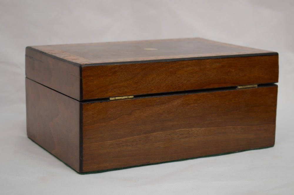 Victorian Walnut and Inlaid Box with Tray View IX