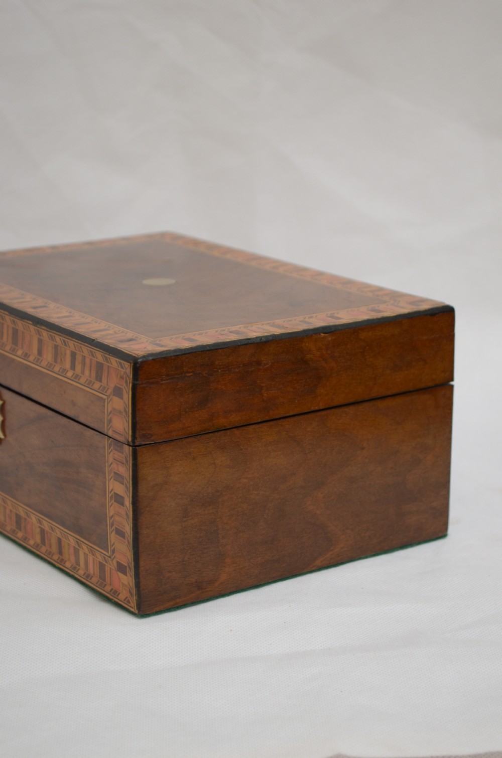 Victorian Walnut and Inlaid Box with Tray View X