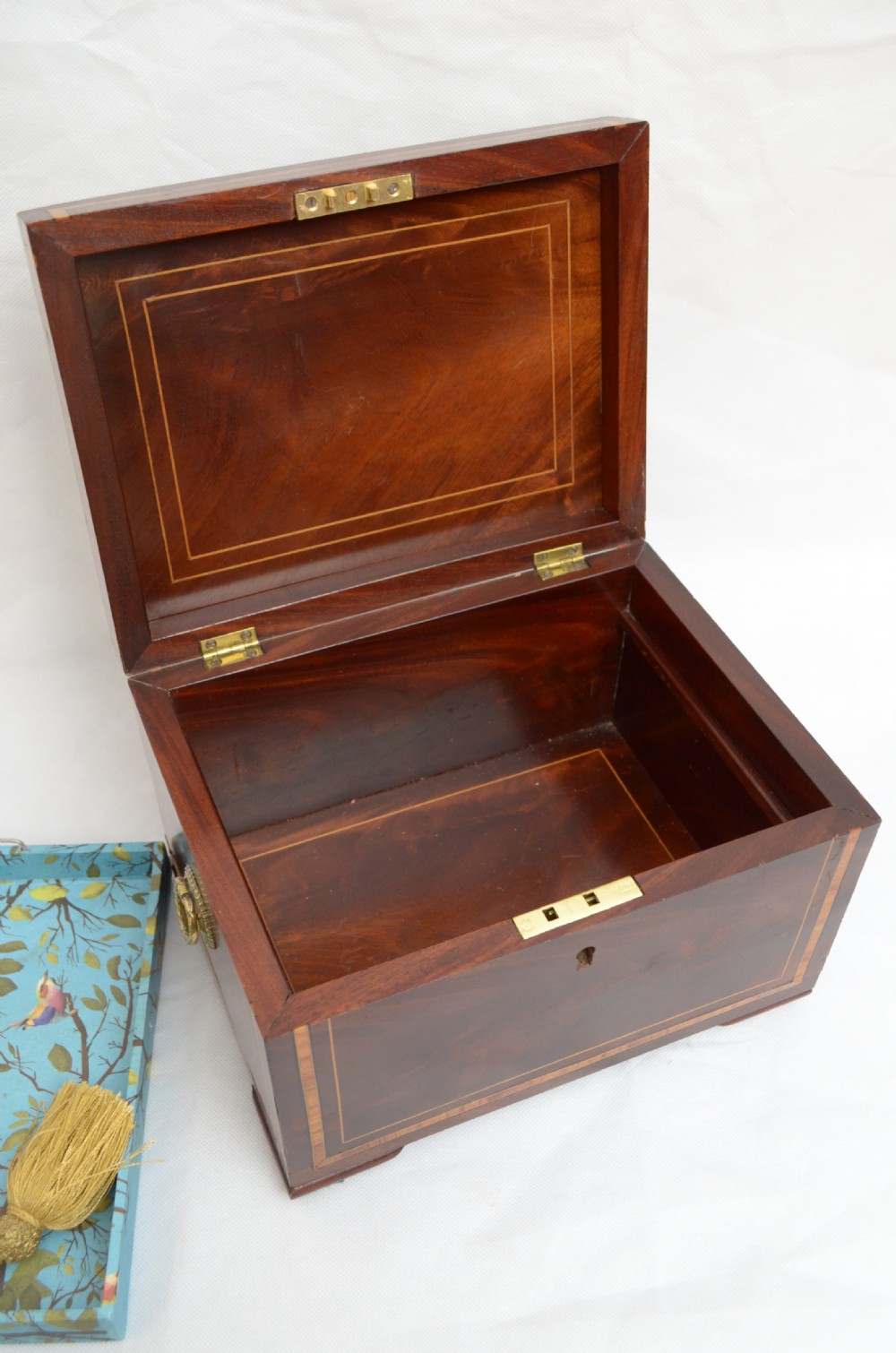Georgian Mahogany Jewellery Box with Tray View VII
