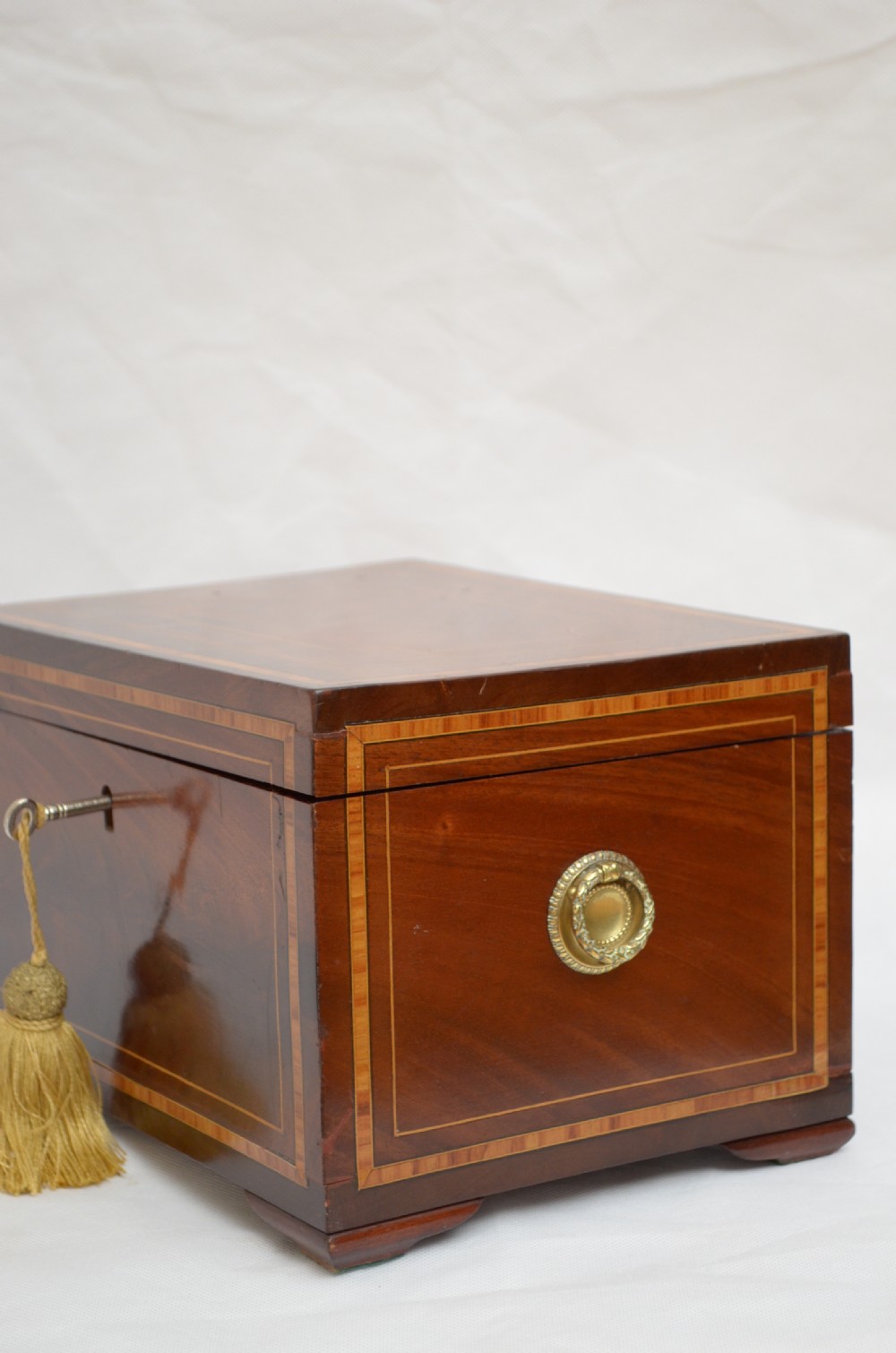 Georgian Mahogany Jewellery Box with Tray View X