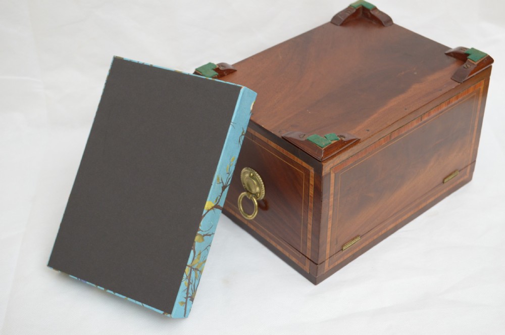 Georgian Mahogany Jewellery Box with Tray View XI