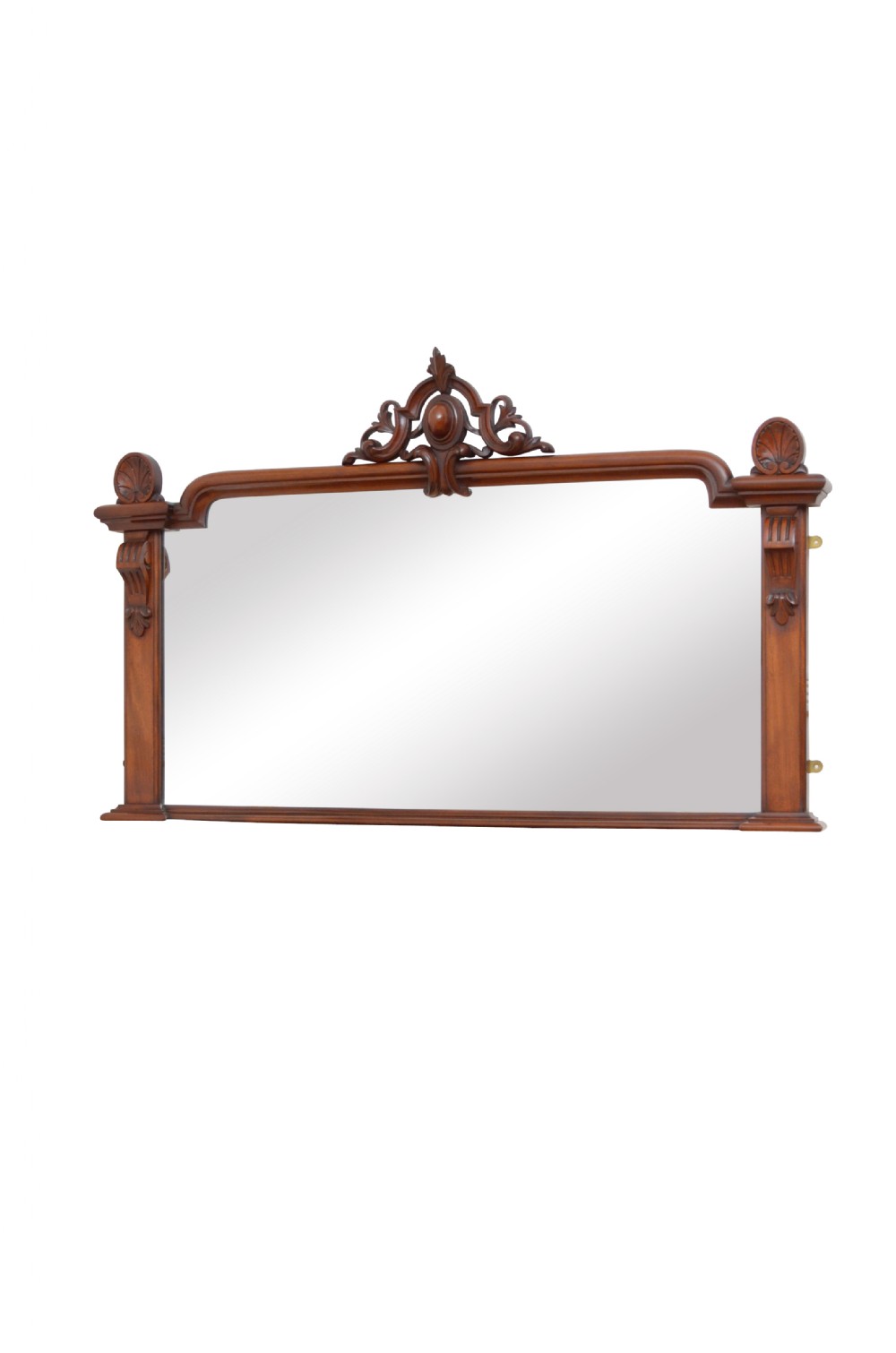 Elegant Victorian Mahogany Overmantel Mirror 