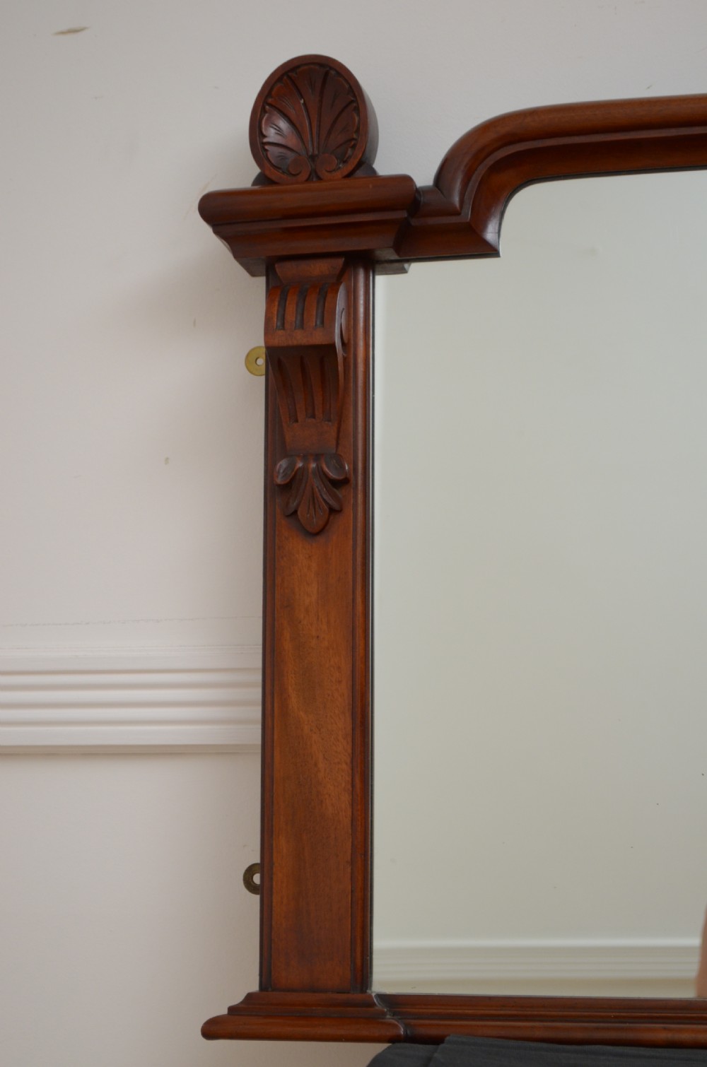 Elegant Victorian Mahogany Overmantel Mirror  View III
