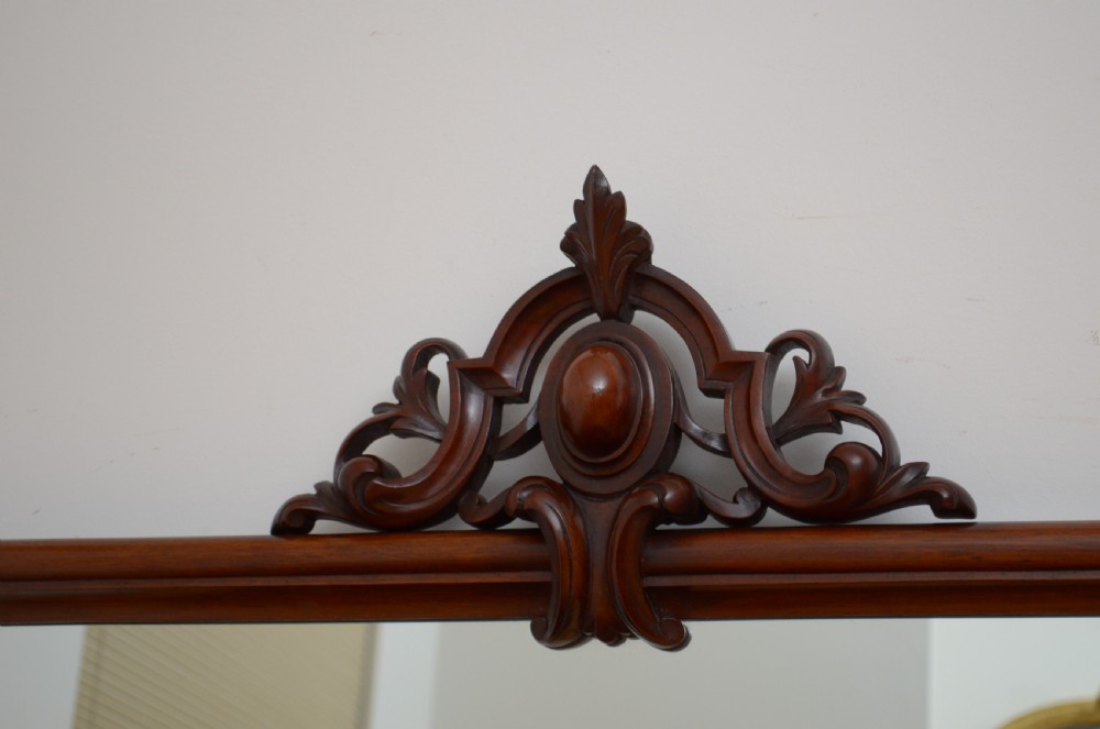 Elegant Victorian Mahogany Overmantel Mirror  View IV