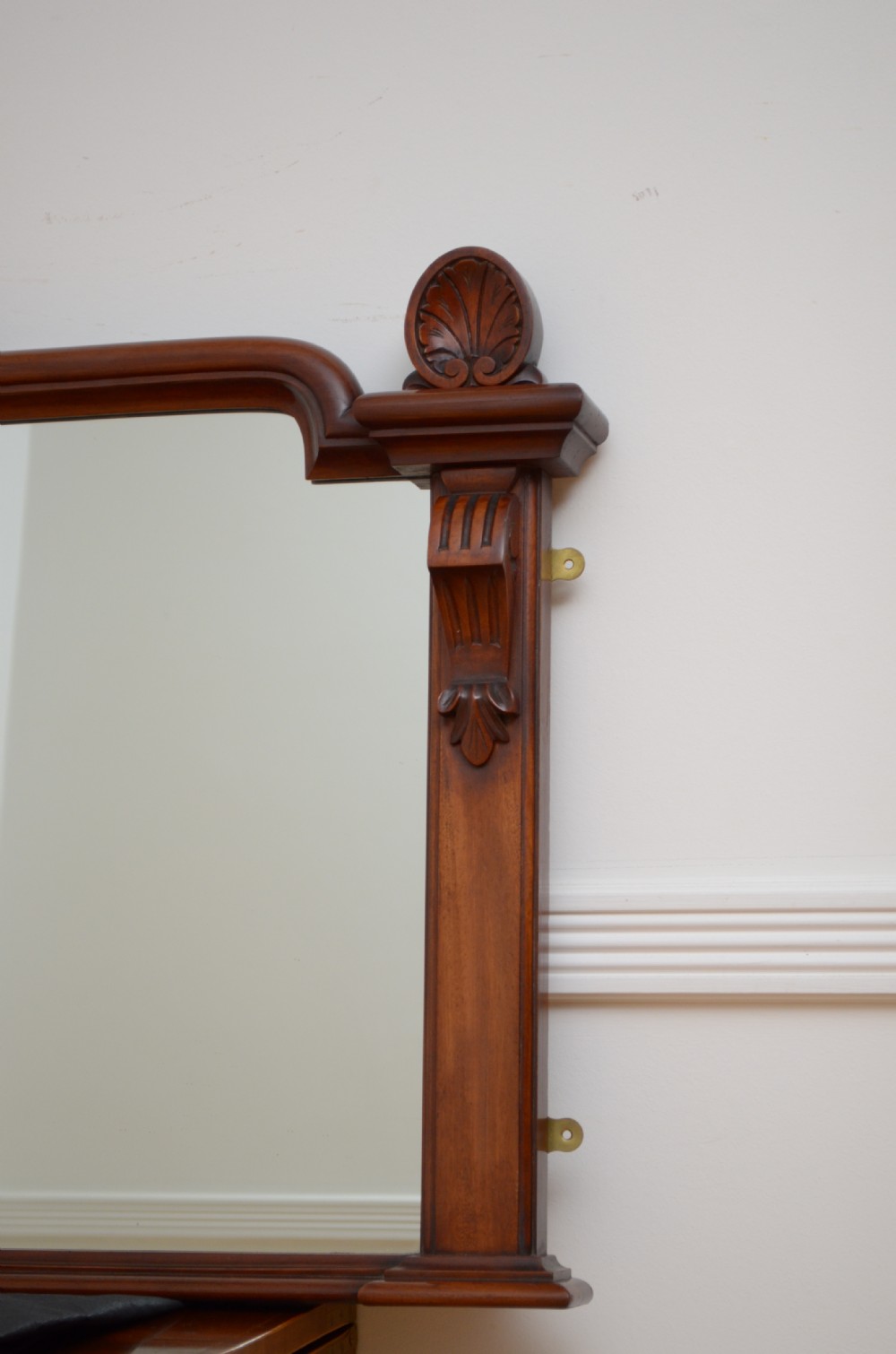 Elegant Victorian Mahogany Overmantel Mirror  View VI