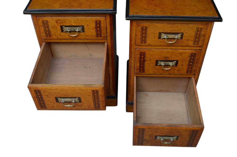Stylish Aesthetic Movement Bedside Cabinets  View X