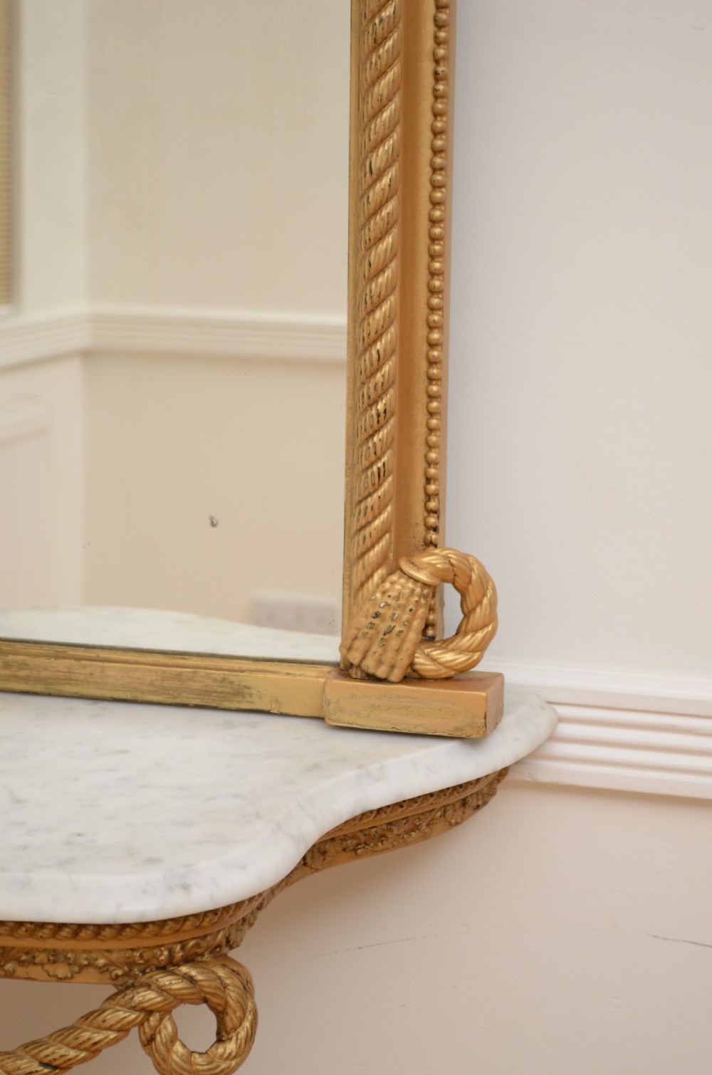 Turn of the Century Console Table with Pier Mirror View IX