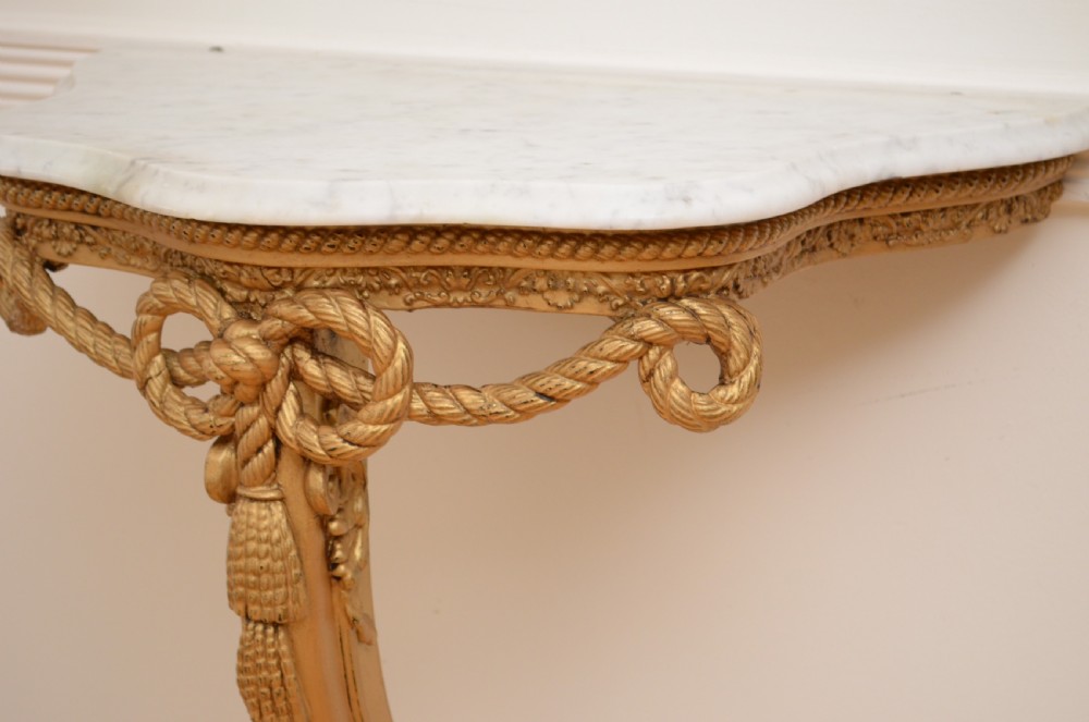 Turn of the Century Console Table with Pier Mirror View XVI