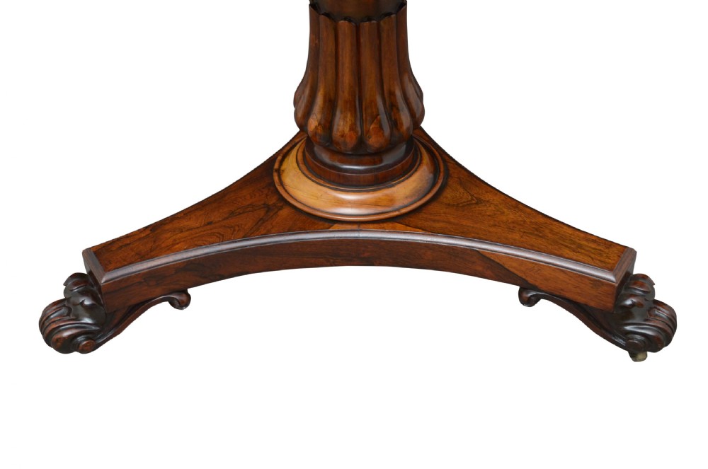 Superb William IV Rosewood Centre Table Dining Table  View XI