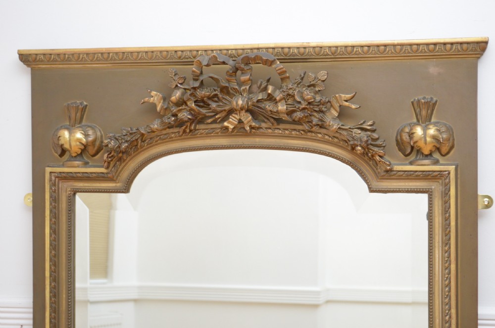 Elegant 19th Century Trumeau Mirror View XV