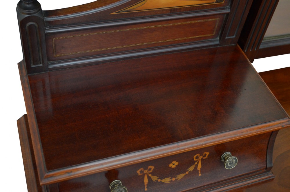 Edwardian Maple & Co Mahogany Dressing Table View XII