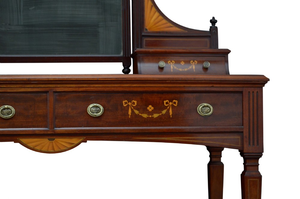 Edwardian Maple & Co Mahogany Dressing Table View XVIII