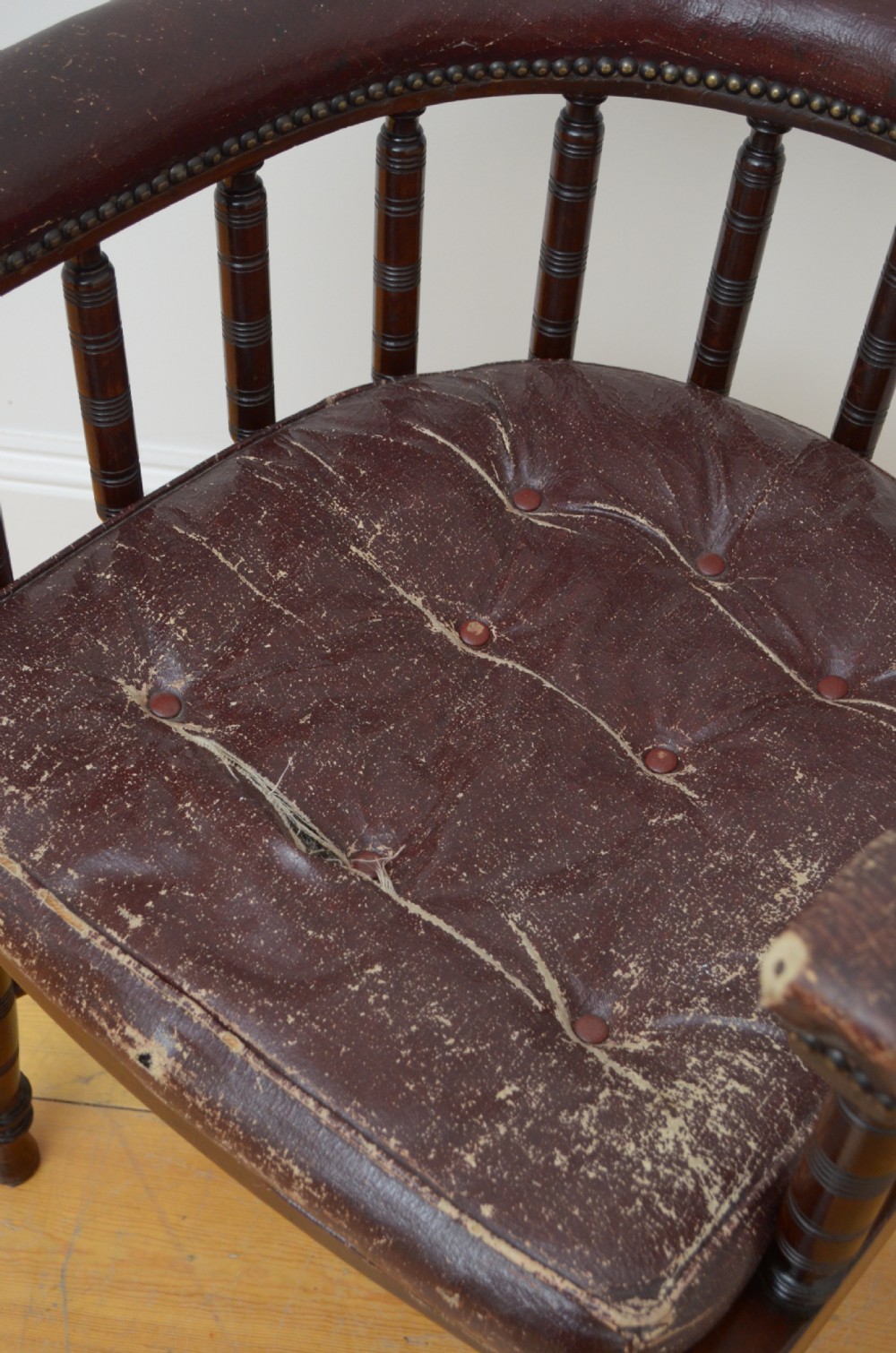 Edwardian Solid Mahogany Office Chair View II