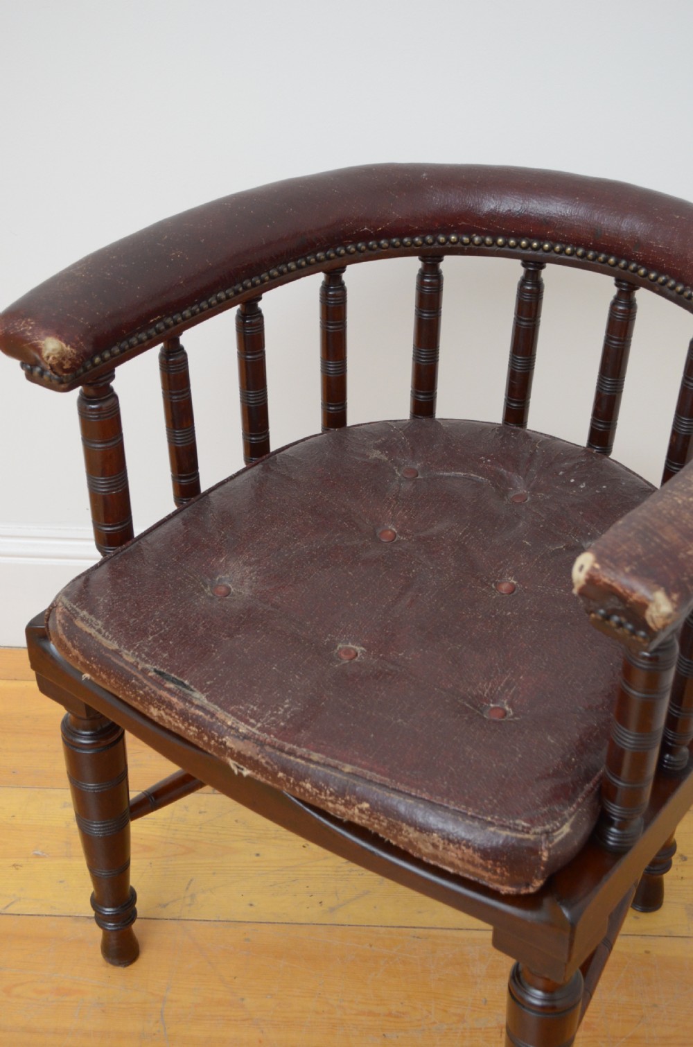 Edwardian Solid Mahogany Office Chair View III