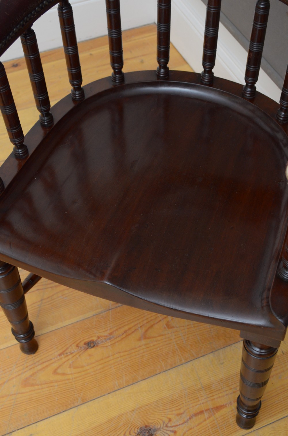 Edwardian Solid Mahogany Office Chair View IV