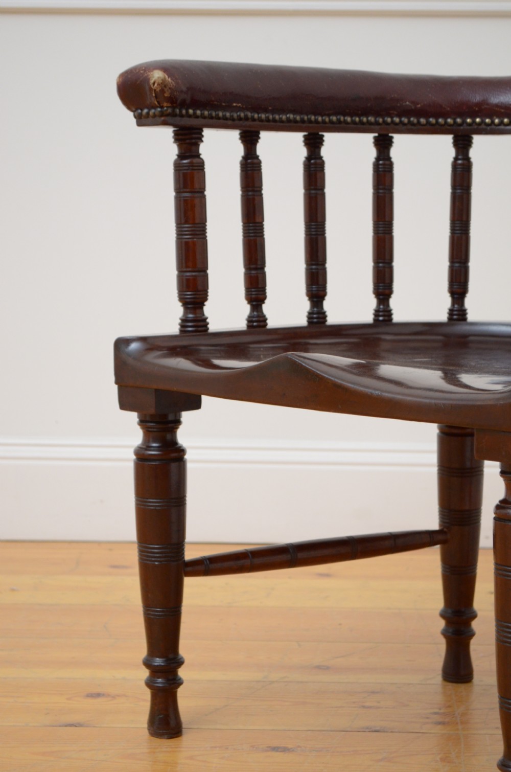 Edwardian Solid Mahogany Office Chair View V