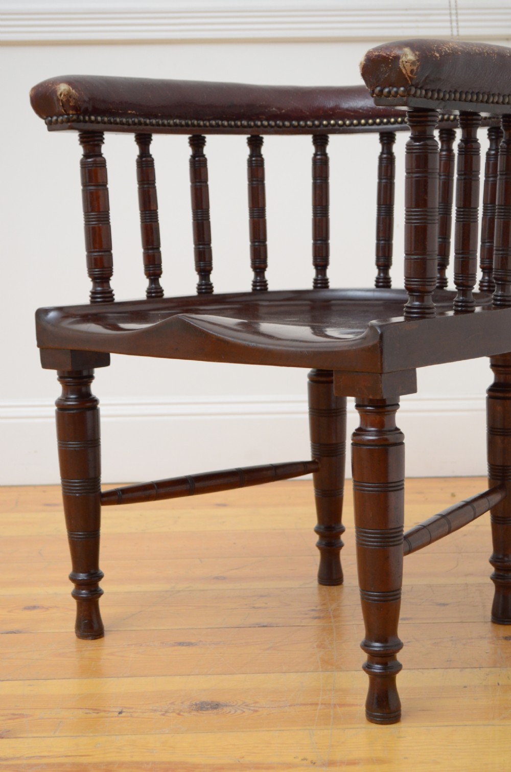 Edwardian Solid Mahogany Office Chair View VI