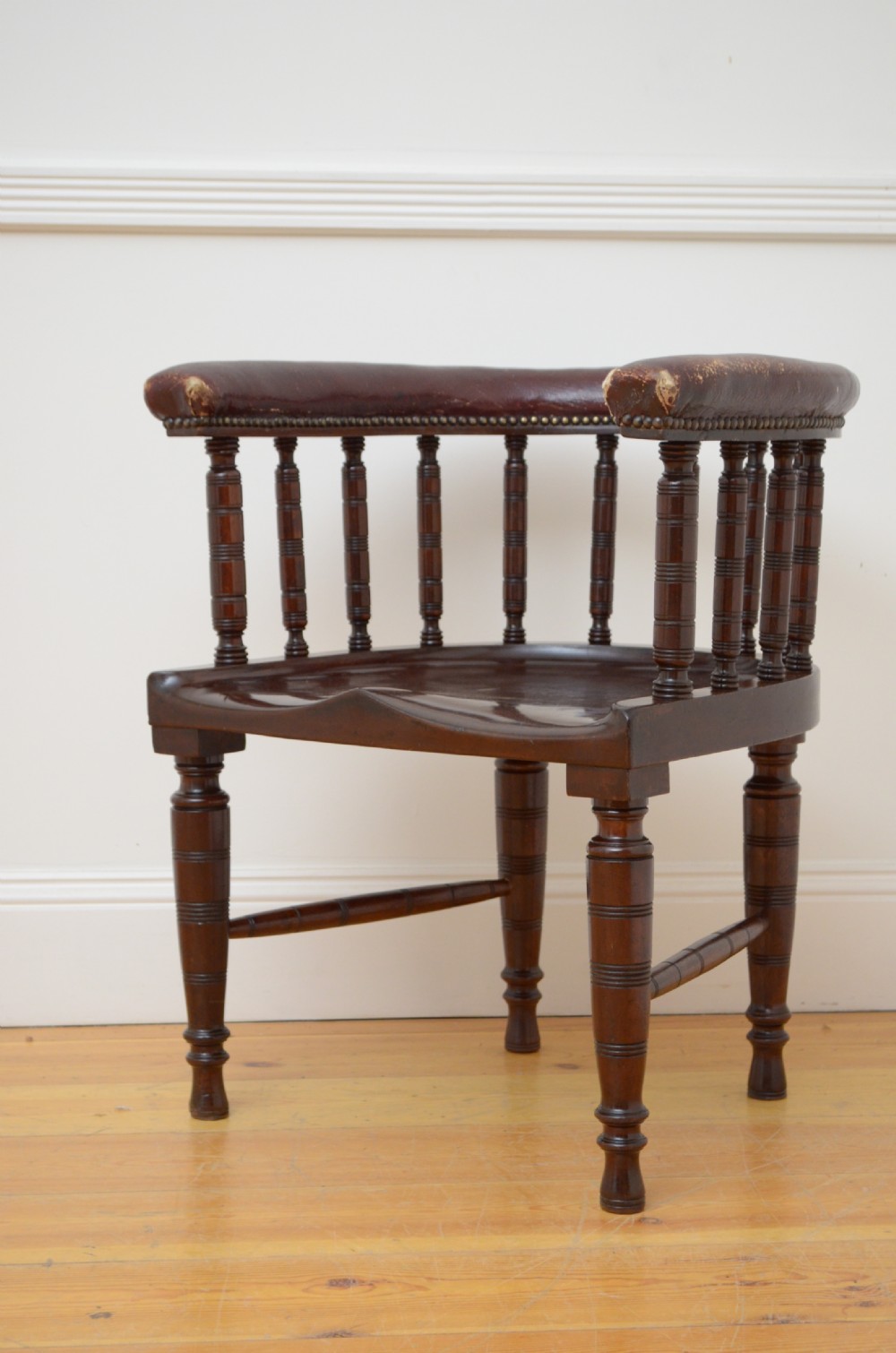 Edwardian Solid Mahogany Office Chair View VIII