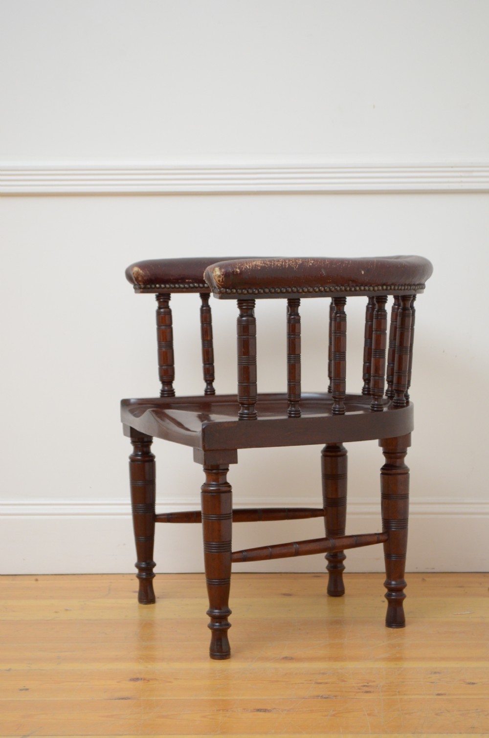 Edwardian Solid Mahogany Office Chair View IX