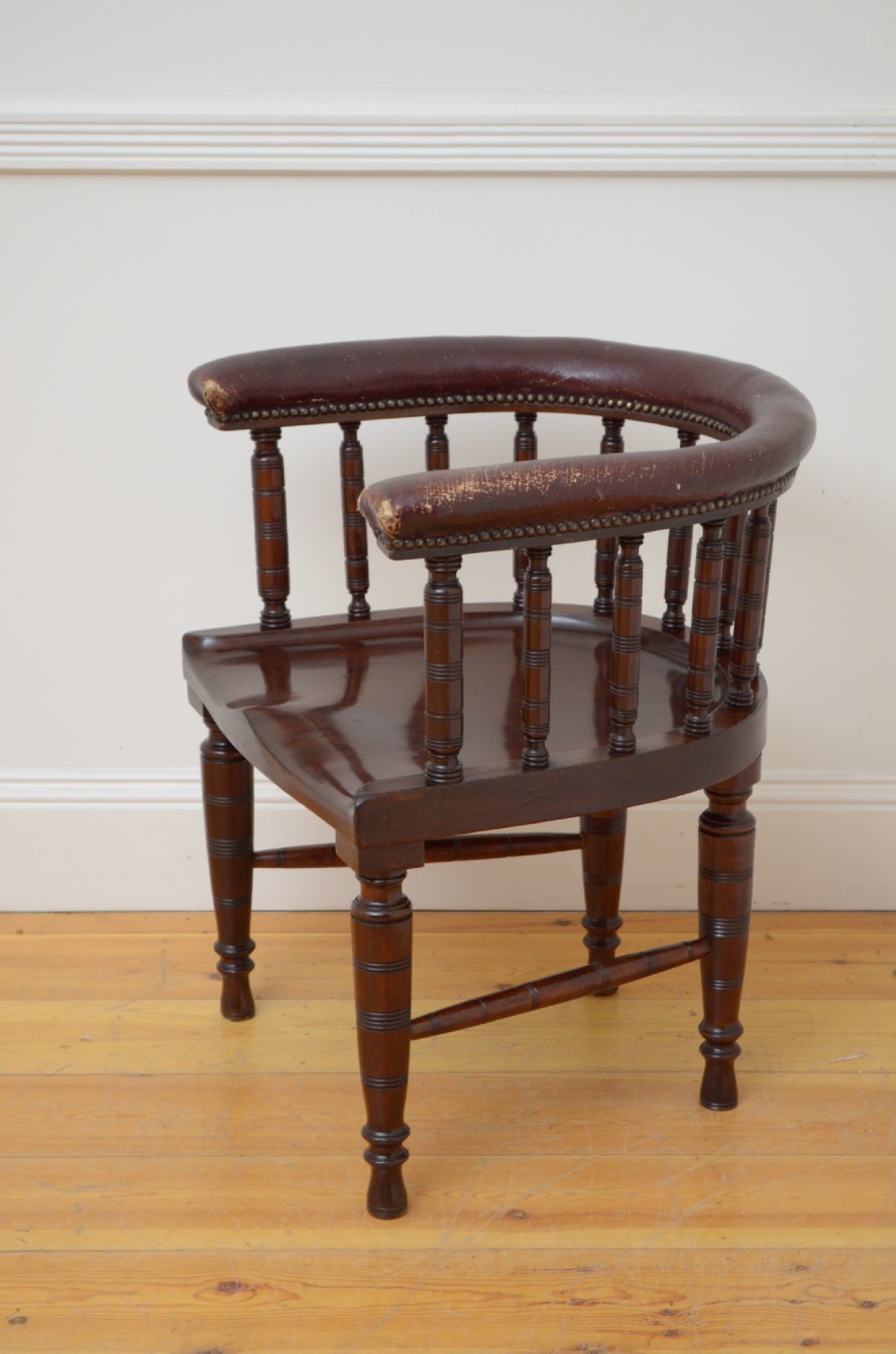 Edwardian Solid Mahogany Office Chair View X