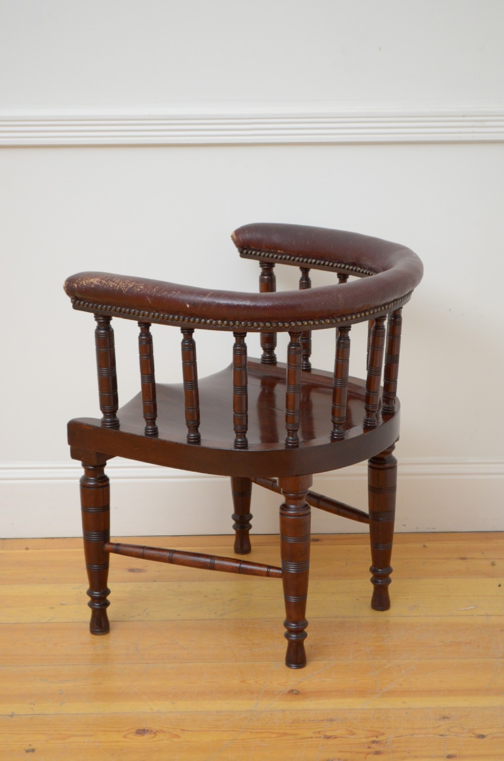 Edwardian Solid Mahogany Office Chair View XI