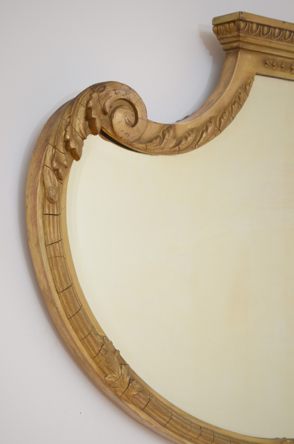 Attractive Edwardian Giltwood Wall Mirror  View V