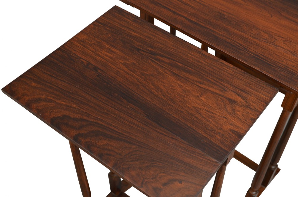 Late Victorian Rosewood Nest of three Tables View VI