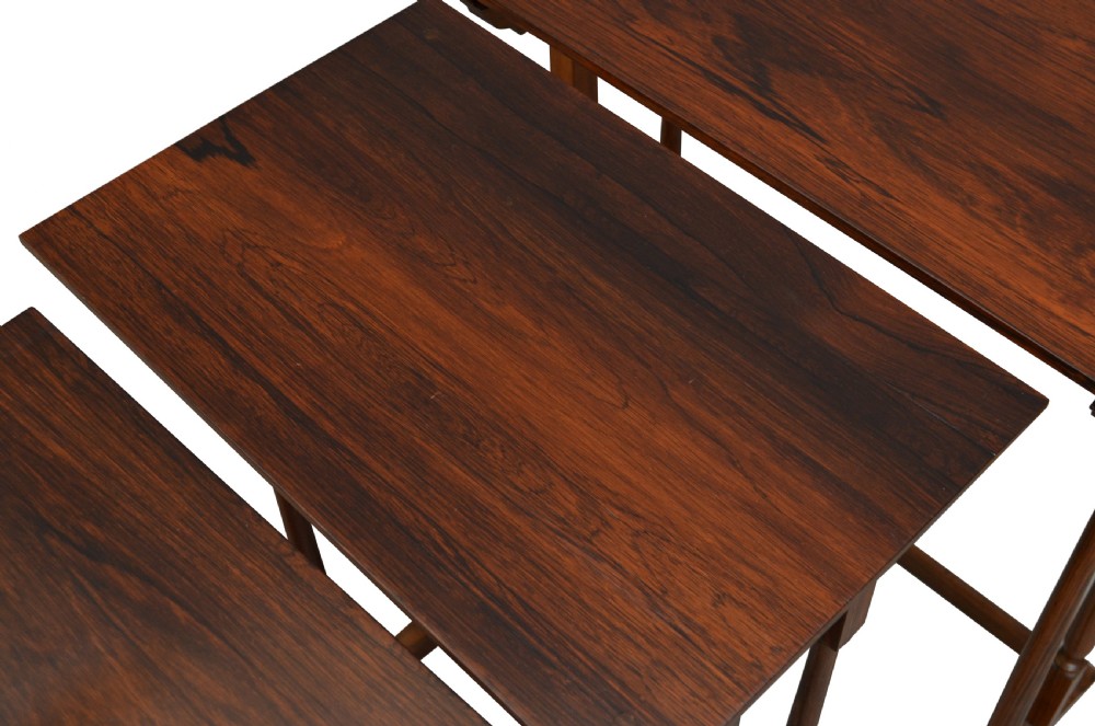 Late Victorian Rosewood Nest of three Tables View VII