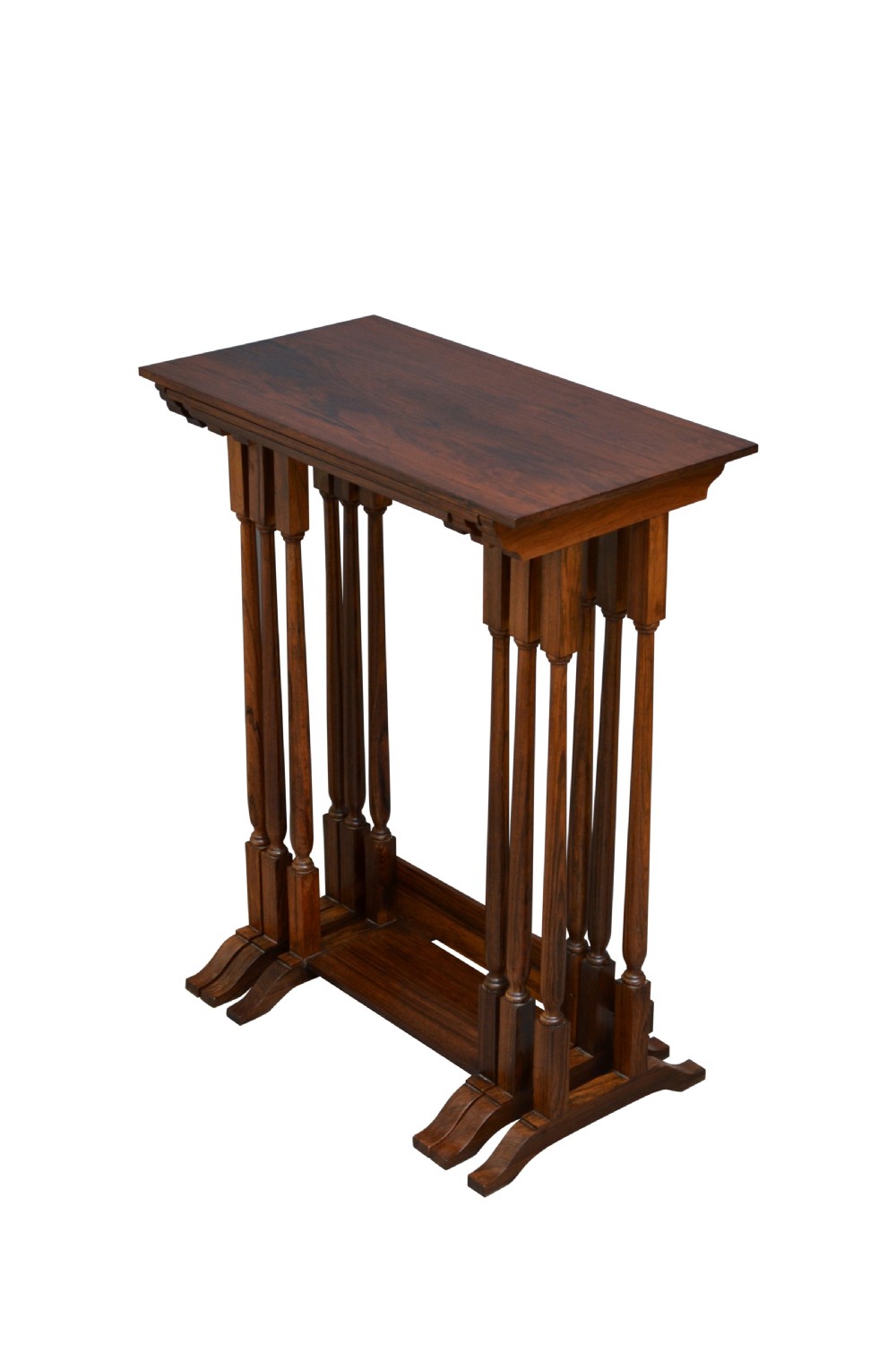 Late Victorian Rosewood Nest of three Tables View IX