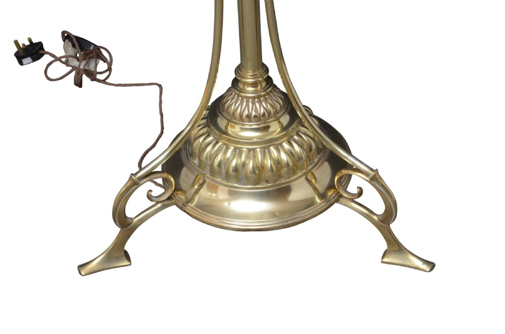 Late Victorian Brass Height Adjustable Standard Lamp  View VII