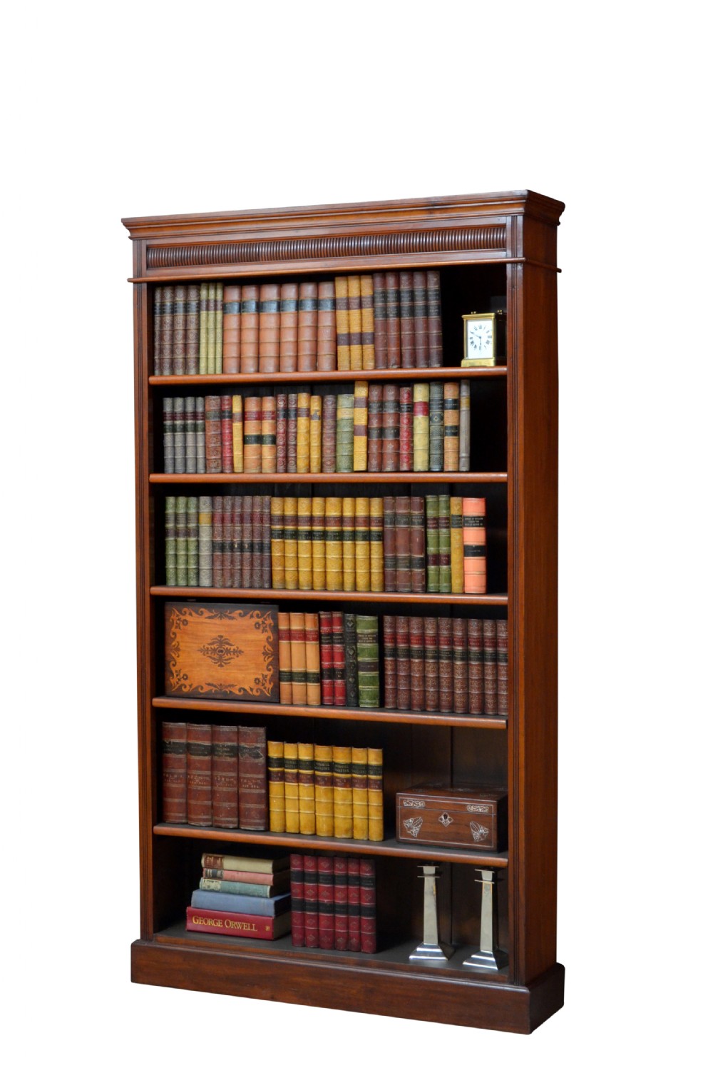 Victorian Walnut Open Bookcase