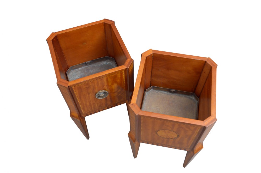Pair of Edwardian Satinwood Planters  View VII