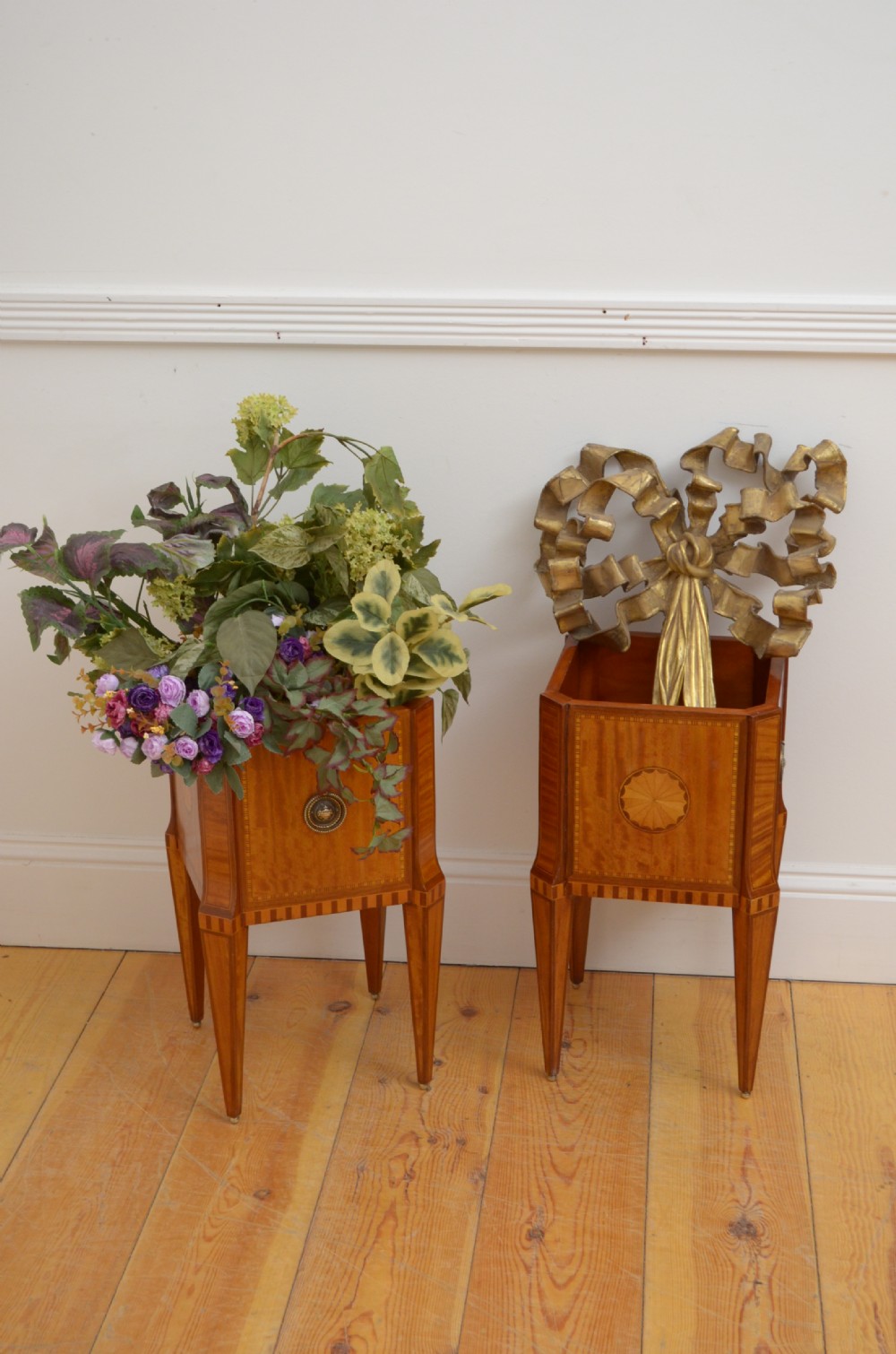 Pair of Edwardian Satinwood Planters  View IX