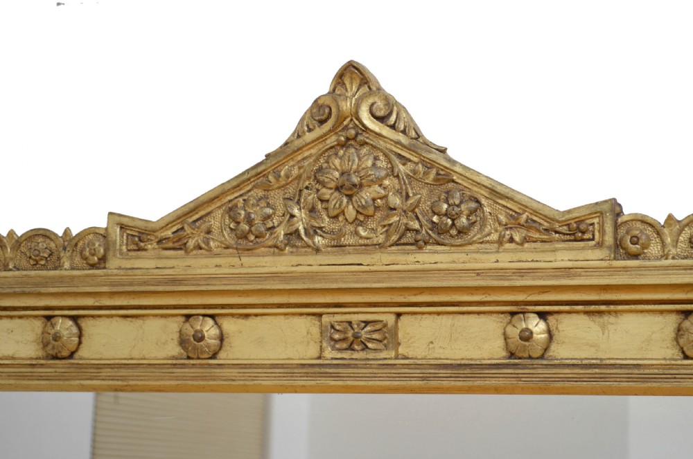 Large Victorian Gilt Overmantle Mirror View VII