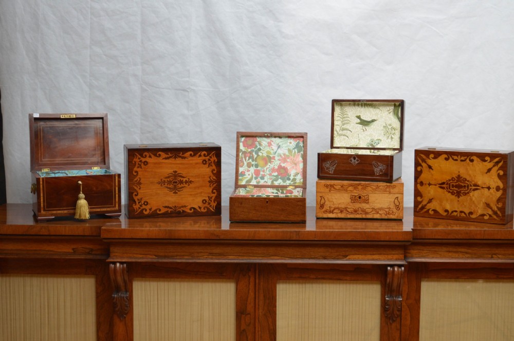 Regency Mahogany and Inlaid Decorative Box View X
