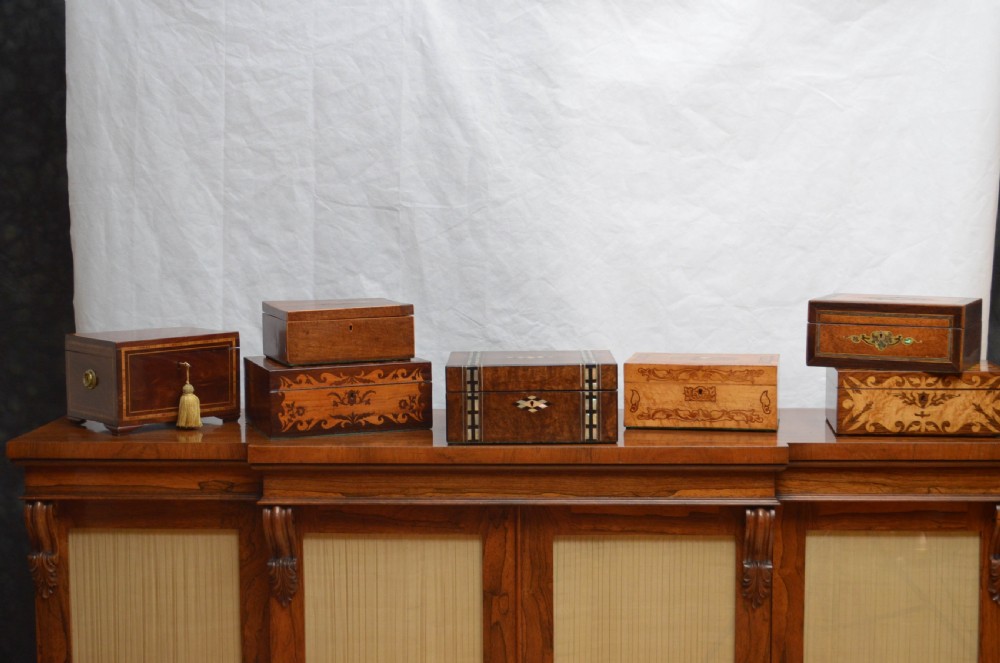 Regency Mahogany and Inlaid Decorative Box View XV