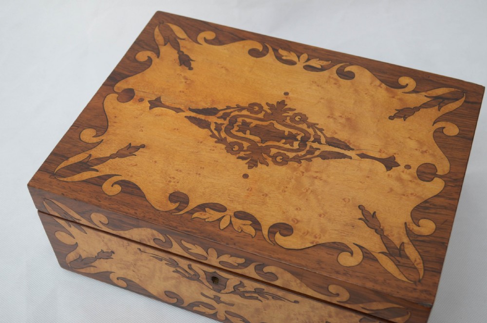 Exquisite Victorian Bird's Eye Maple Jewellery Box View IV
