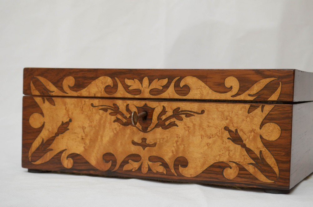 Exquisite Victorian Bird's Eye Maple Jewellery Box View VI