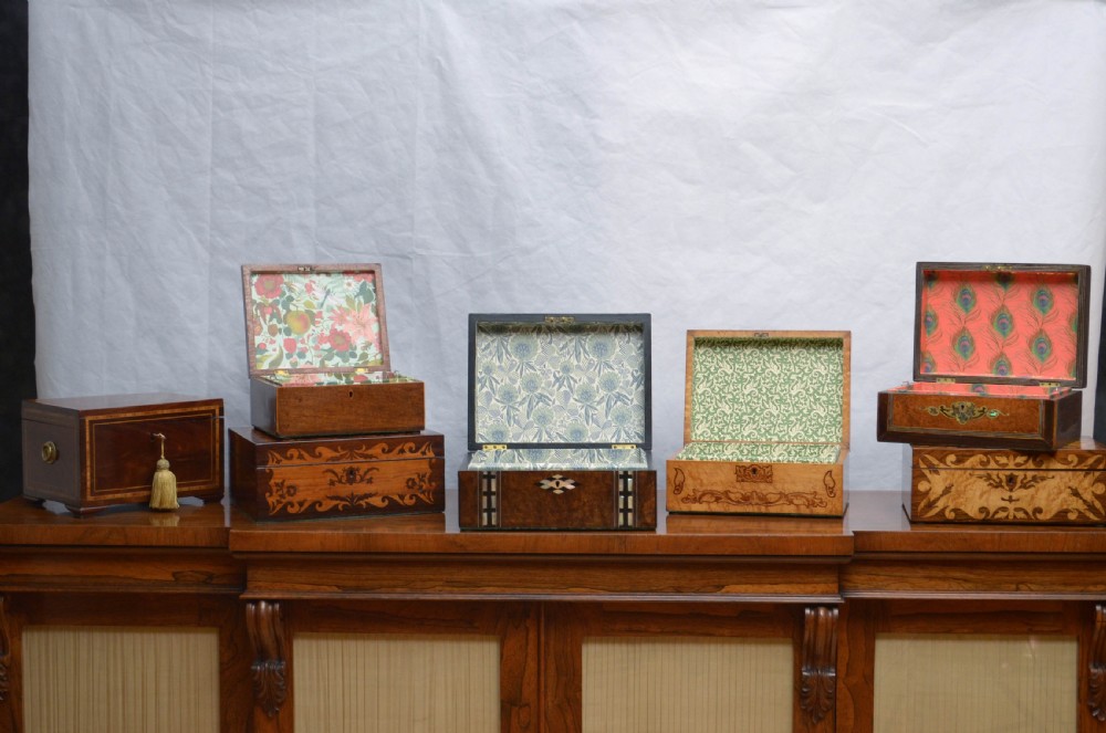 Exquisite Victorian Bird's Eye Maple Jewellery Box View XII