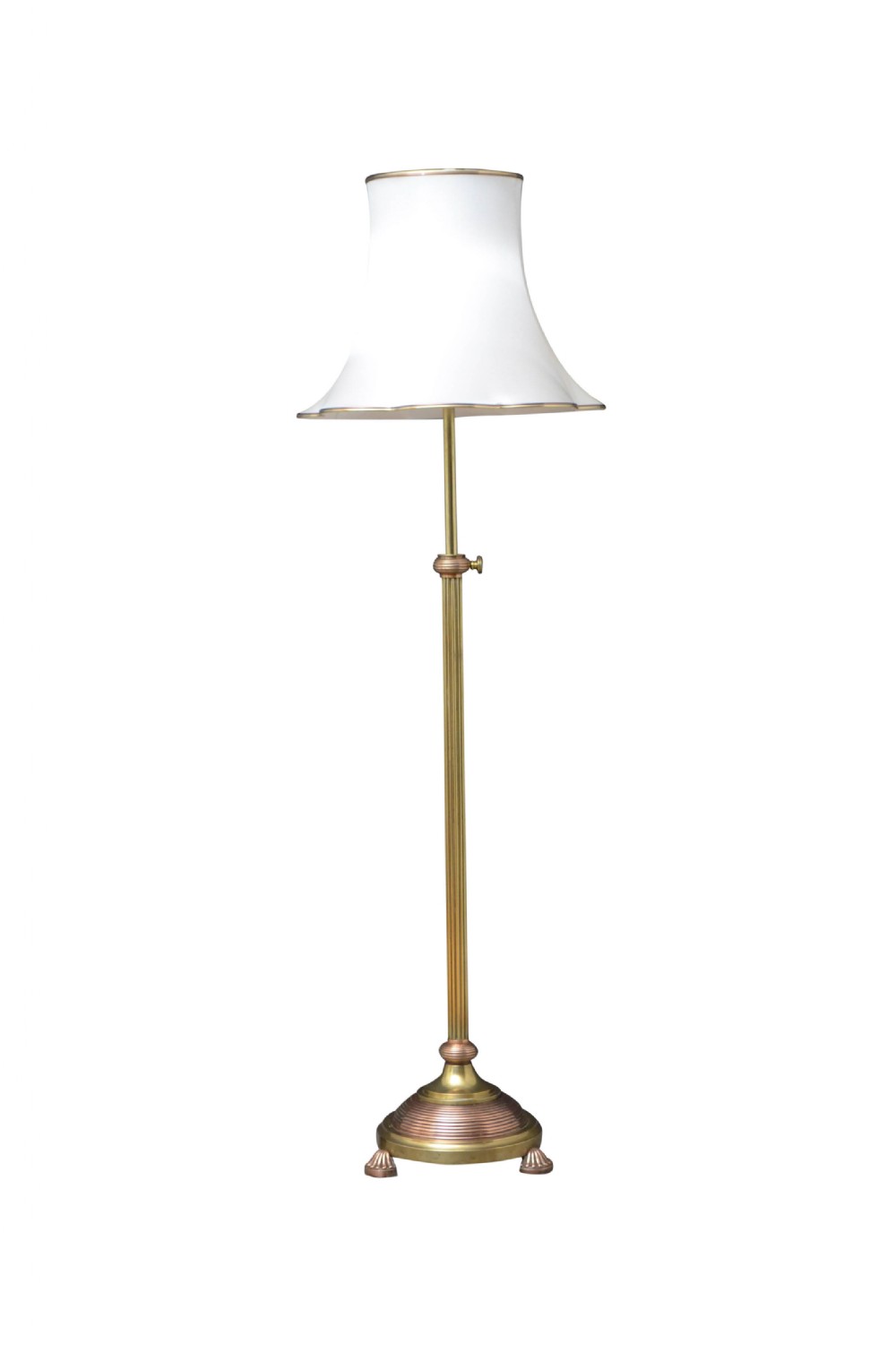 Edwardian Brass and Copper Floor Standard Lamp
