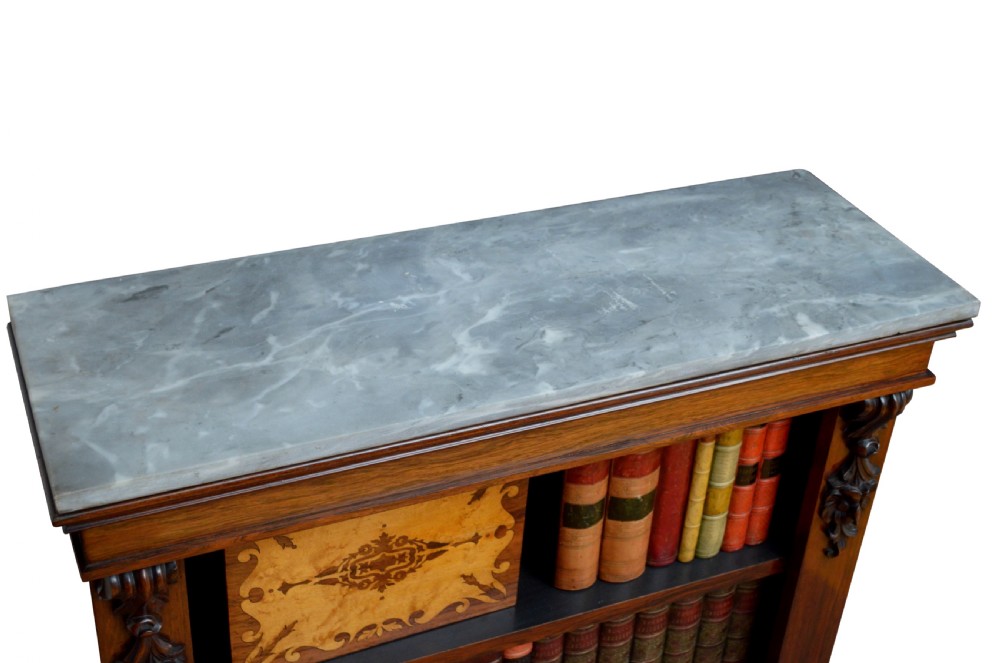 Early Victorian Rosewood Open Bookcase View II