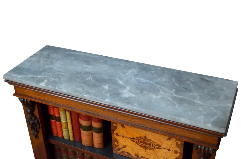 Early Victorian Rosewood Open Bookcase View III