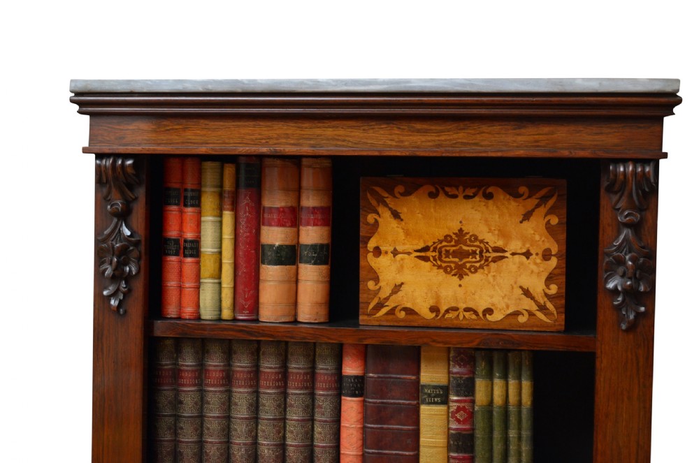 Early Victorian Rosewood Open Bookcase View V