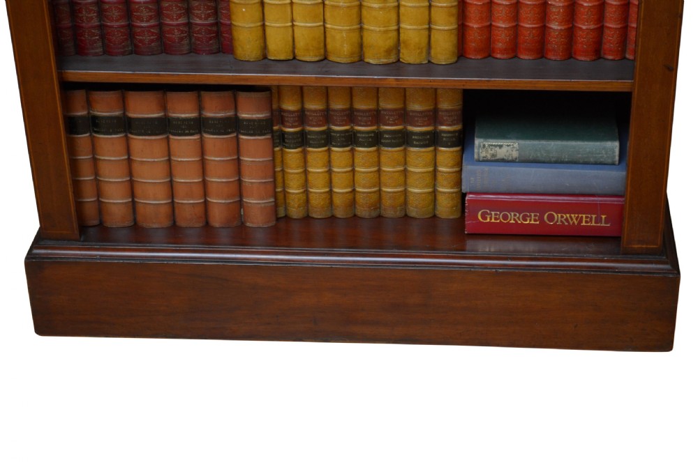 Edwardian Mahogany and Inlaid Open bookcase View XI