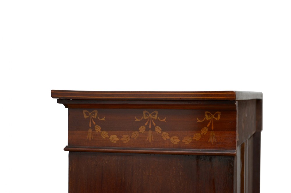 Edwardian Mahogany and Inlaid Open bookcase View XIII