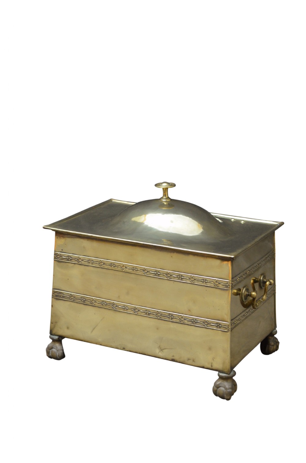 Large Edwardian Brass Coal Bucket