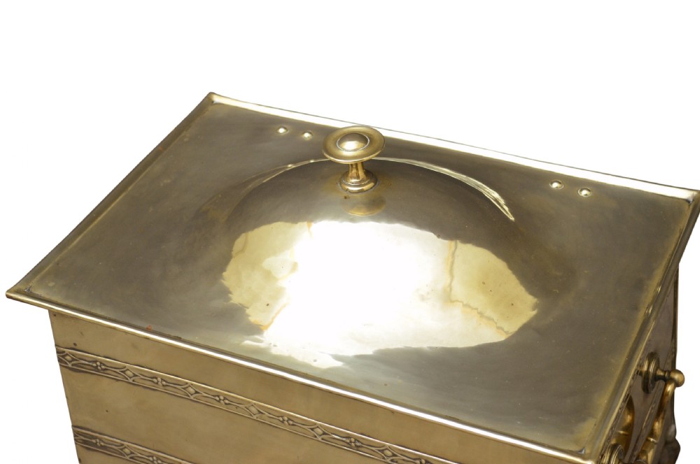 Large Edwardian Brass Coal Bucket View II